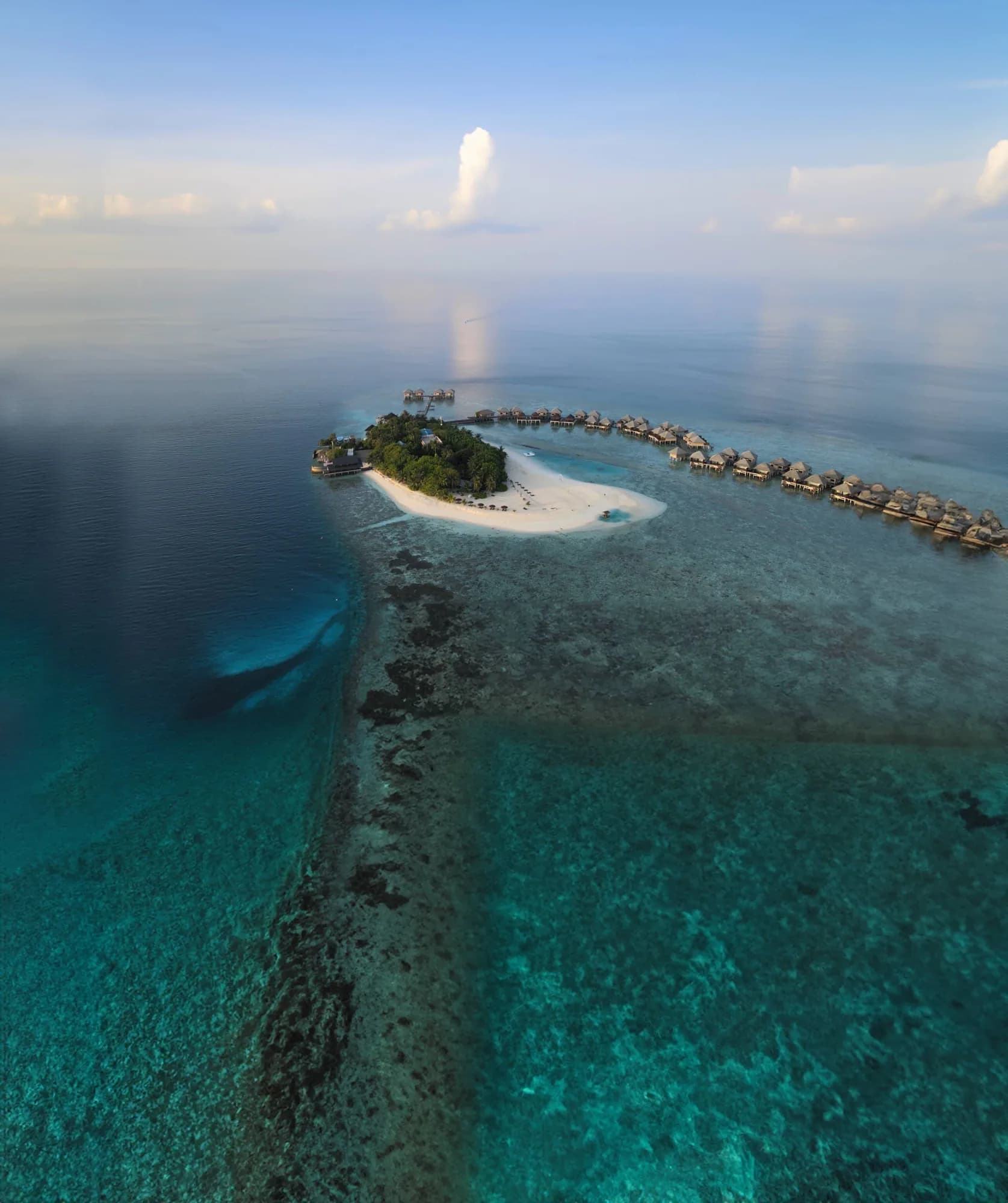 Aerial view of Adaaran Prestige Vadoo in the Maldives