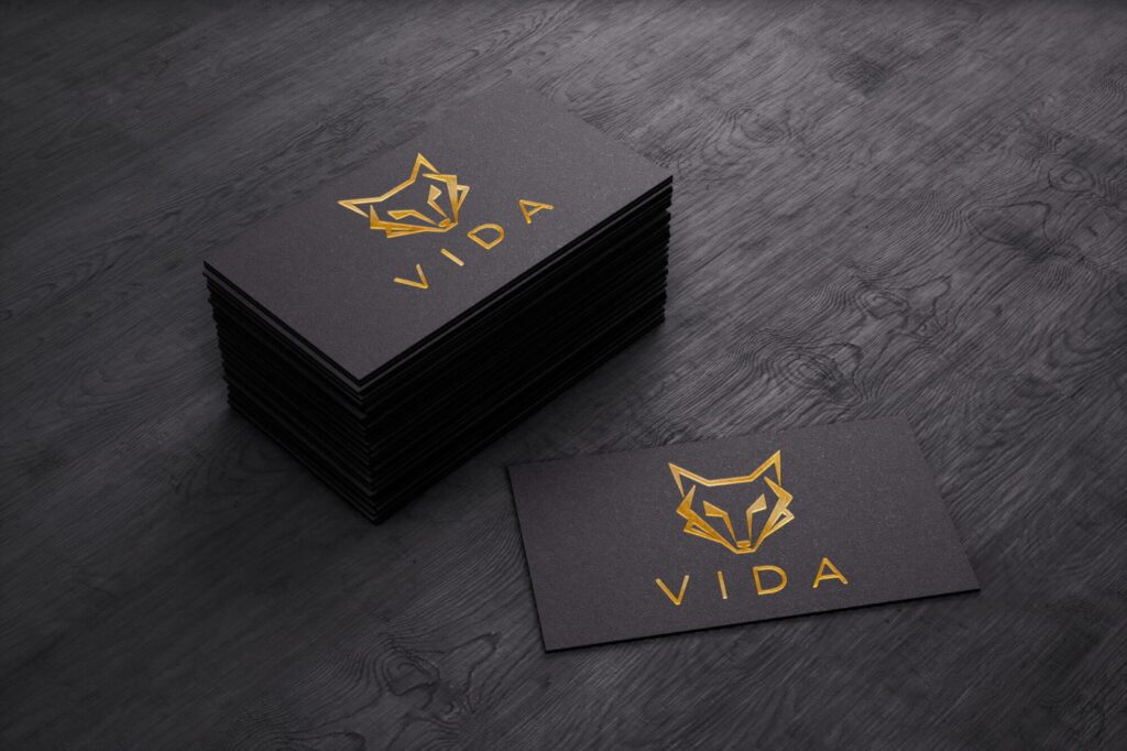 logo design vida wolf brand development dubai uae